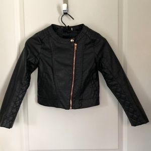 Black faux leather jacket